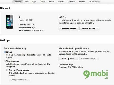 Cap nhat iOS 7.1.1 cho iPhone, iPad, iPod